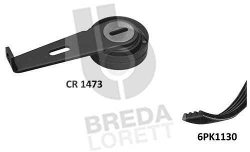 BREDA LORETT V formos rumbuotas diržas, komplektas KCA0004
